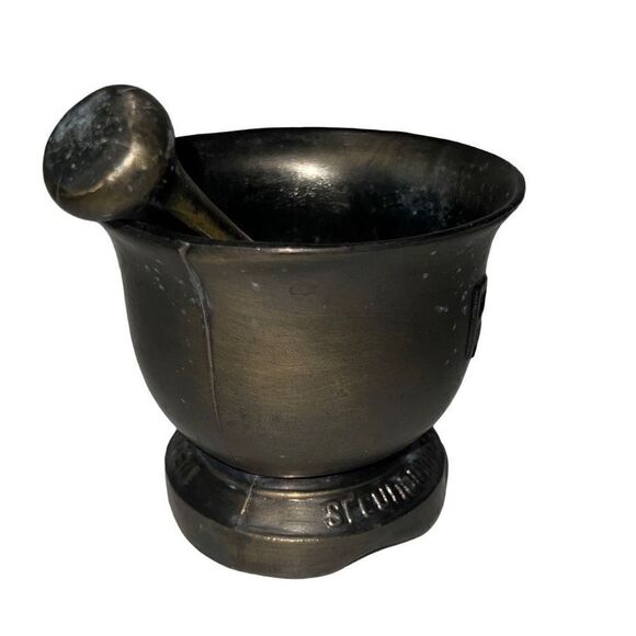 Dr. John Morgan Solid Brass Mortar & Pestle Vintage Apothecary Piece - Picture 2 of 7